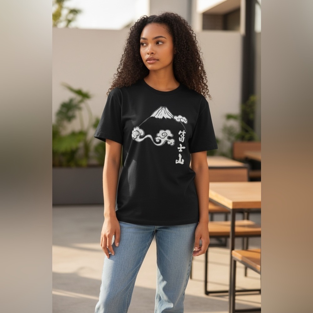Noren Mount Fuji Fujisan Graphic Tee Navy Size Small NWT